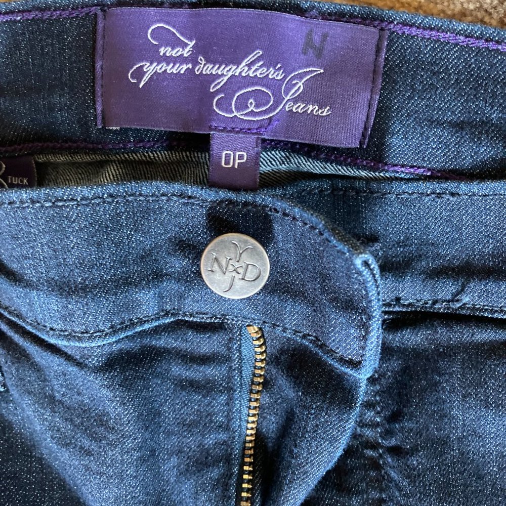 NYDJ, Dark Blue, 0P jeans. - Picture 2 of 5